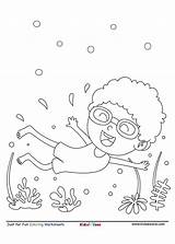 Diving Scuba Swimming Kidzezone sketch template