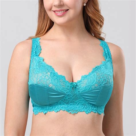 buy fashion bra plus size full cup wire free sexy lace
