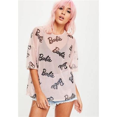 Missguided Barbie X Missguided Mesh Printed T Shirt 35 Liked On