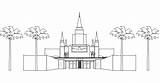 Oakland Temple sketch template