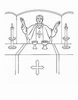 Sacerdote Altar Tudodesenhos Sacraments sketch template