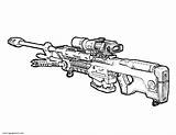 Halo Rifle M40 Waypoint Jeux Nerf Weapons sketch template