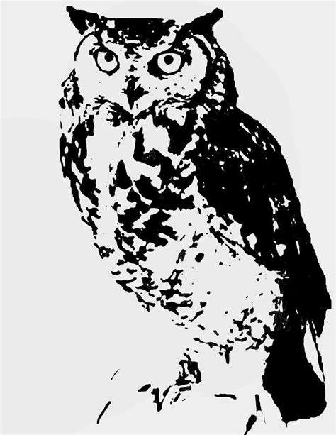 owl stencil  wingedkobrathethird  deviantart