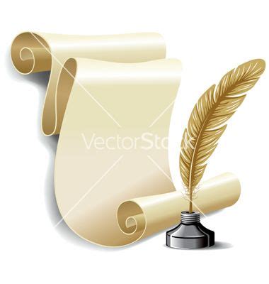 feather  inkwell  vectorstock  paper high school writing