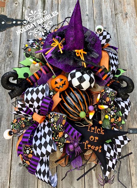 halloween wreath witch wreath whimsical witch wreath halloween witch