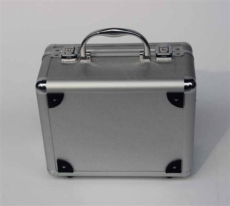 silver embossed diamond aluminum professional camera carrying cases msacase