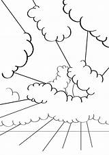 Clouds Coloring Cloud Sun Pages Kids Printable Sky Drawings Heaven Through Color Template Print Drawing Sheet Bestcoloringpagesforkids Sheets Types Popular sketch template