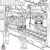 Thomas Train Coloring Engine Toby Drawing Friends Tank Percy Colouring Tram Steam Scenery Kids Railway Sheets Countryside Printable Victorian Toys sketch template