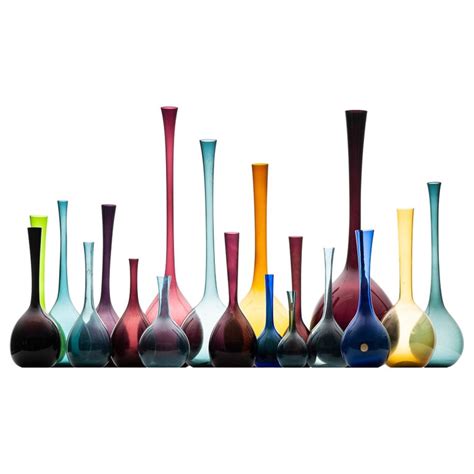 Arthur Percy Glass Vases Produced By Gullaskruf In Sweden Art Glass