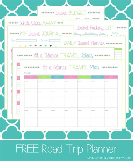 travel planner template road trip planner travel itinerary planner