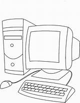 Computer Coloring Pages Computers Color sketch template