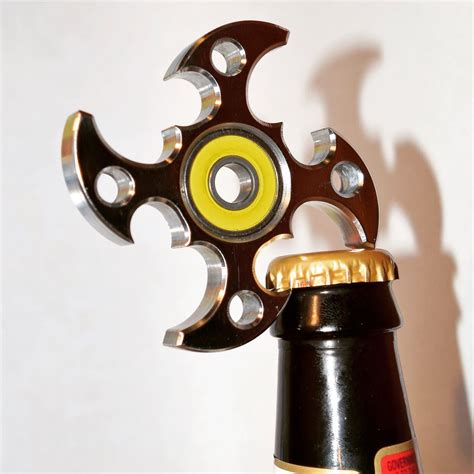 Machined Stainless Steel Fidget Spinner Bottle Opener Spinner Toy Hand