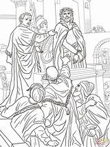 Pilate Pontius Supercoloring Asks Pilato Goede Vrijdag Chiede Folla Ponzio Pilatus Multitud Kleurplaten Gesù Pasen sketch template
