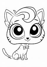 Coloring Pages Meow Littlest Pet Shop Printable Kids Color Print sketch template