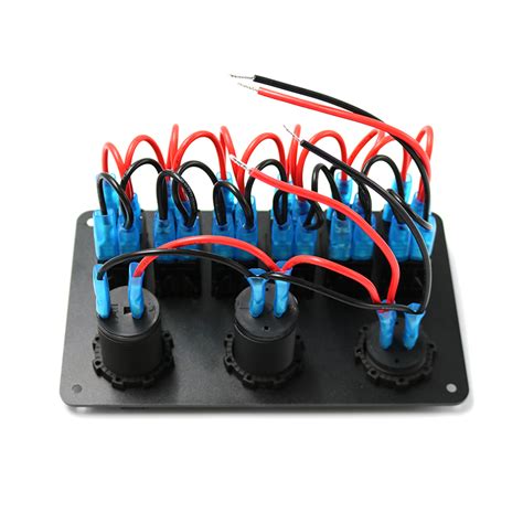 led light rocker switch control panel switch  fuse dc    panels automotivemarine