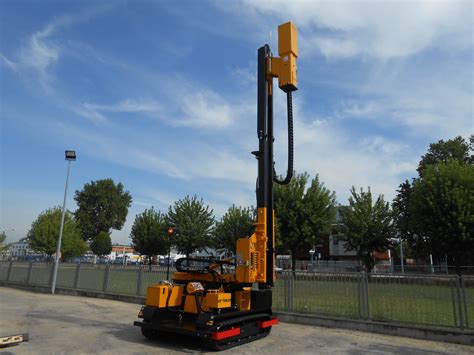 Orteco Hydraulic Pile Drivers For Safety Barriers Solar Plants