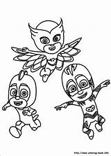 Pj Mask Coloring Pages Owlette Getcolorings sketch template
