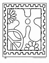Coloring Stamp Peace Pages Usps Color Jr Afkomstig Van Fantasy Designlooter Template Print sketch template