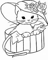Cat Sweet Coloring источник Pages sketch template