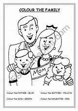 Family Colour Worksheet Worksheets Esl Vocabulary Preview sketch template