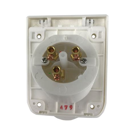 caravan  amp power inlet  motorhome rv  transco electrical socket white