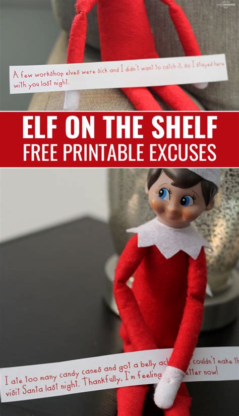 excuses    elf forgets  move elf   shelf elf