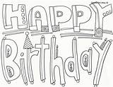 Birthday Coloring Pages Happy Doodle Adult Alley Printable Colouring Card Choose Cards Board sketch template