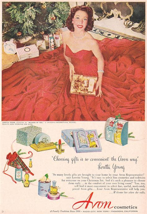 a touch of tuesday weld from 1952 beautiful avon ad featuring loretta