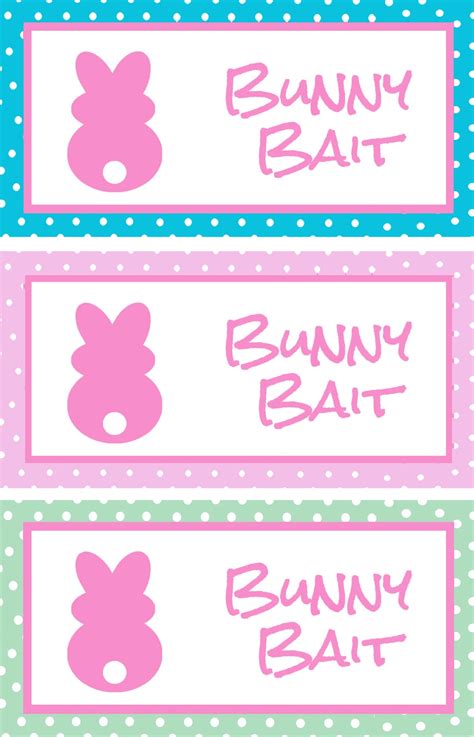 bunny bait printable tags printable word searches