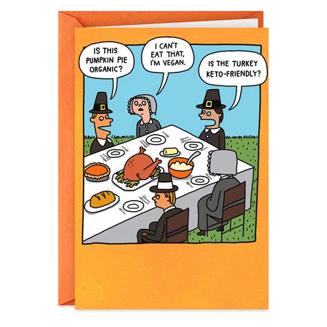 Picky Pilgrim Eaters Funny Thanksgiving Card Greeting Cards Hallmark