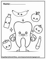 Dentist Preschoolers Activity Freepreschoolcoloringpages Brushing sketch template