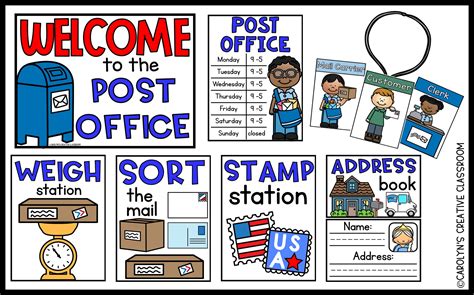 post office dramatic play  printables