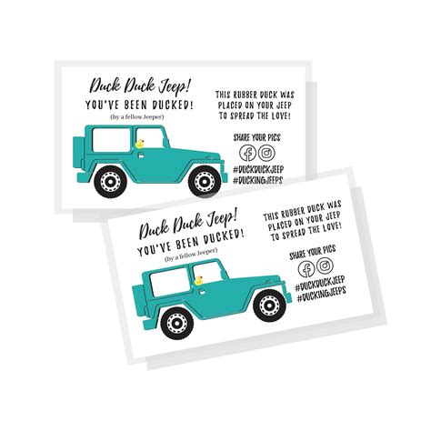 duck duck jeep tag template