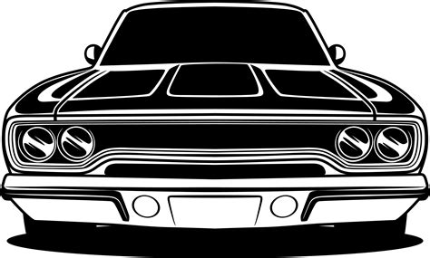 muscle car vector art icons  graphics