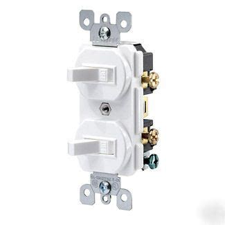 double single pole stack toggle light switch ivory