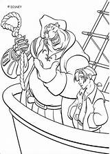 Coloring Treasure Planet Pages Jim Hawkins Silver John Disney Island Color Hellokids Book Planets Sheets Colouring Print Kids Part Popular sketch template