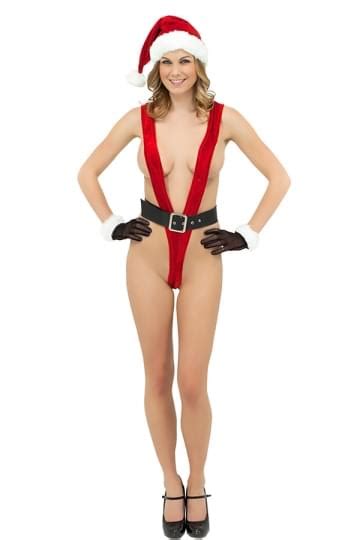 Sexy Miss Santa Claus Belt Teddy Christmas Lingerie Red [pcc0762re