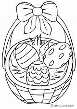 Osterkorb Ausmalbild Ausmalen Ostern Artus Downloaden sketch template