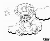 Ekstremalne Sporty Paracaidista Chmurach Przygoda Kolorowanki Nubes Kolorowanka Parachutist Wolken sketch template