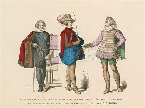French Men S Costumes 17th Century Stock Image Look And Learn