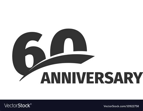 isolated abstract black  anniversary logo  vector image