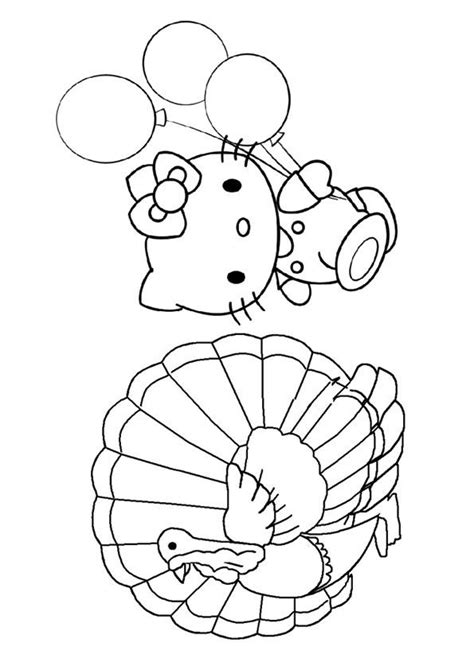 kitty thanksgiving coloring page thanksgiving coloring pages