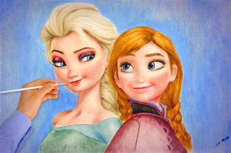 Frozen Drawing Anna And Elsa At Getdrawings Free Download