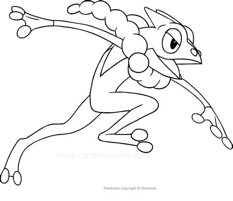 drawing frogadier   pokemon coloring page coloring nation