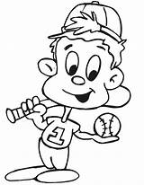 Baseball Coloring Pages Kids Printable Team sketch template