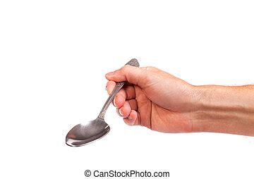 man holding spoon images  stock   man holding spoon