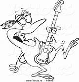 Guitarist Outlined Drawing Toonaday sketch template
