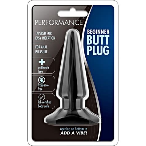 performance beginner butt plug 4 black