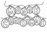 Merry Christmas Coloring Pages Printable Color Clipart Clip Book Ornaments Kids Colouring Happy Quotes Sheets Words Bored Letter Coloring4free Printables sketch template