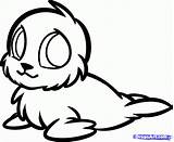 Seal Cute Baby Animal Drawing Coloring Animals Drawings Pages Sea Draw Pup Clipart Lion Dragoart Sketches Harp Step Elephant Cartoon sketch template